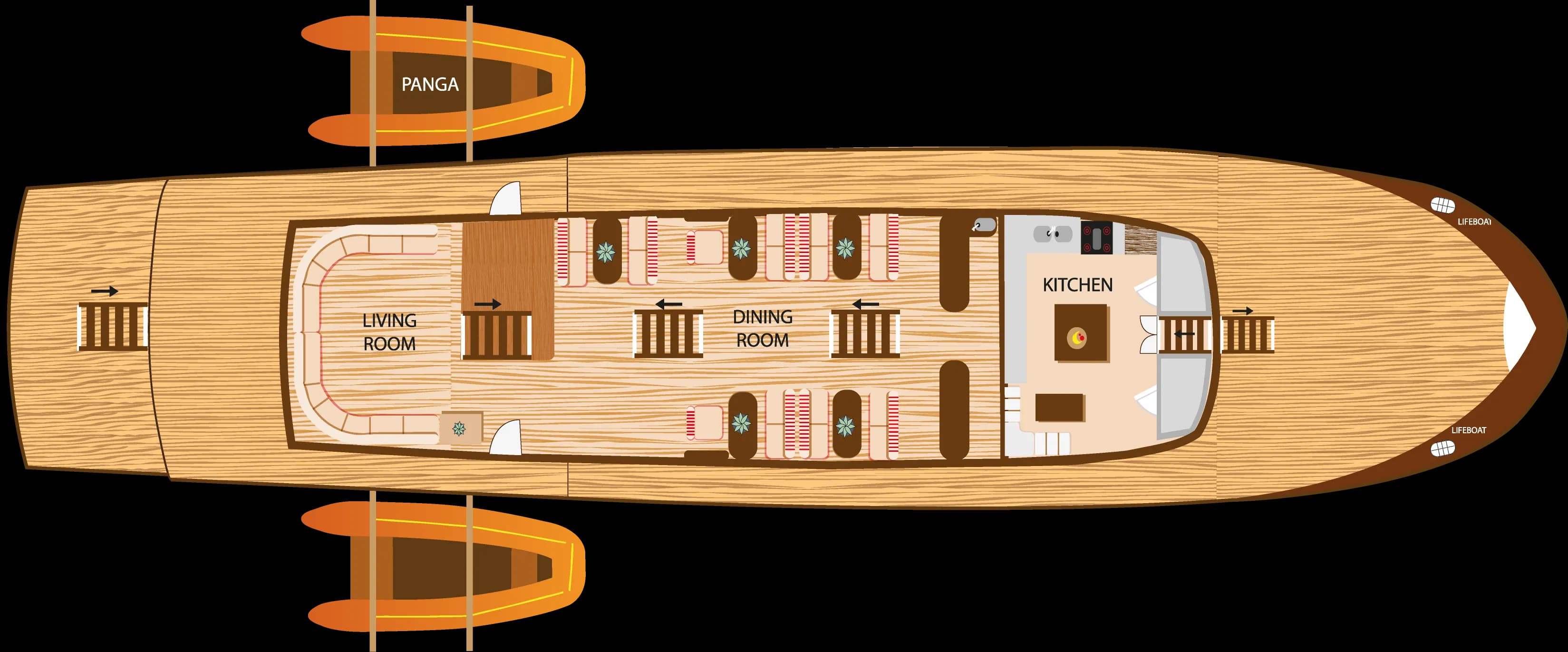 Plano de la cubierta Main Deck