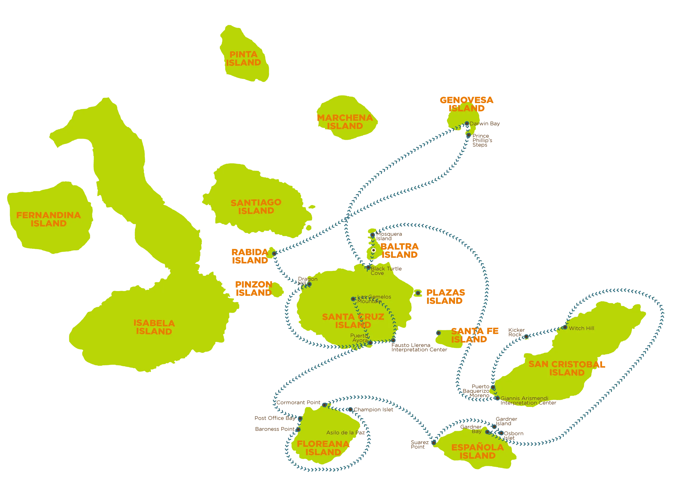 Map for East Route
