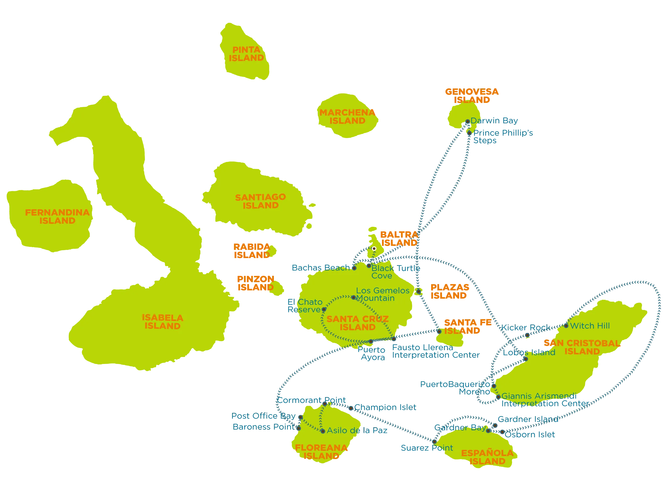 Map for East Route